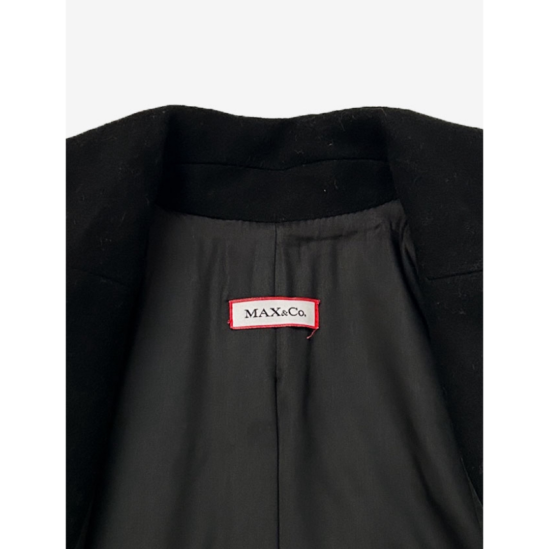 Max & Co.(マックスアンドコー)のMAX&CO. マックスアンドコー ブラック ウール ピーコート  レディースのジャケット/アウター(ピーコート)の商品写真