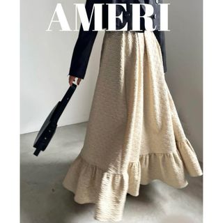 アメリヴィンテージ(Ameri VINTAGE)の美品♦︎アメリAMERI JACQUARD RUFFLED HEM SKIRT(ロングスカート)