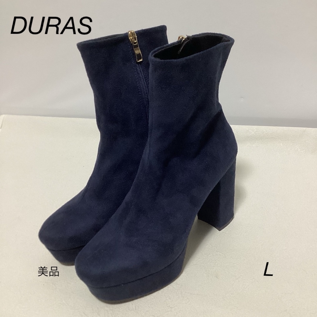 DURAS(デュラス)のDURAS ショート　スエード　ブーツ　sizeL レディースの靴/シューズ(ブーツ)の商品写真