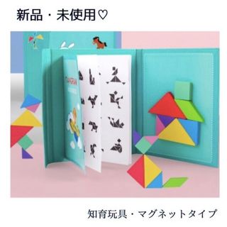 緑　木製　マグネット　おもちゃ　ゲーム　タングラム　学習　知育玩具　子供(知育玩具)