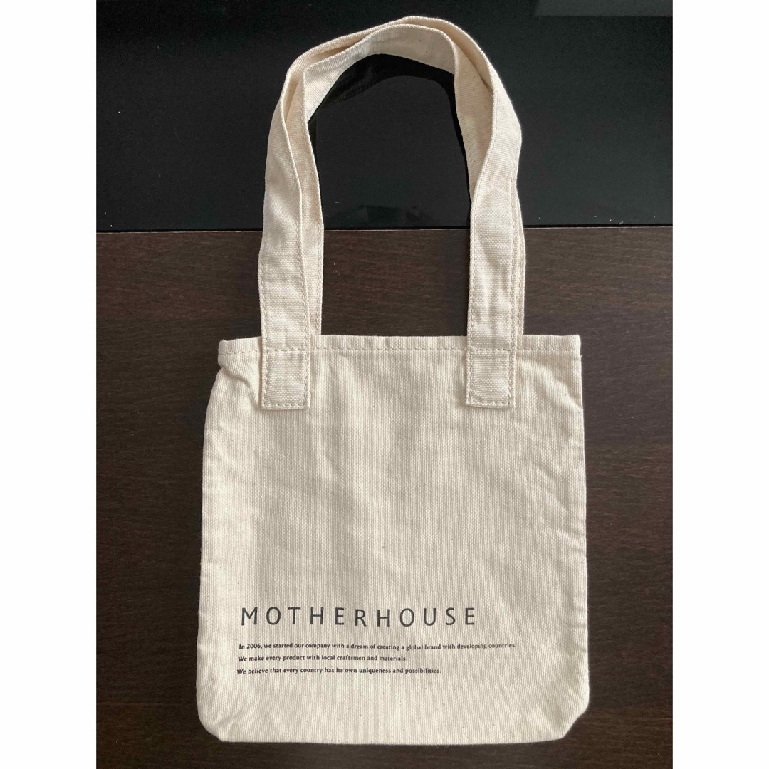 MOTHERHOUSE(マザーハウス)のMOTHER HOUSE  マザーハウス　ミニトートバッグ　エコバッグ レディースのバッグ(トートバッグ)の商品写真