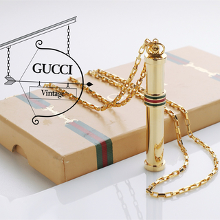 グッチ(Gucci)の美品 GUCCI オールド グッチ シェリーライン ボトル ネックレス(ネックレス)