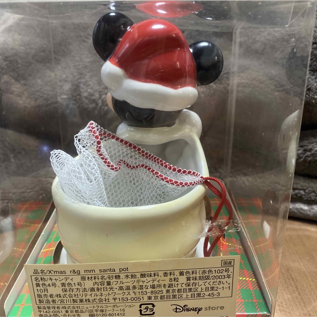 Disney(ディズニー)のクリスマス ミッキー サンタ ポット　2002 エンタメ/ホビーのおもちゃ/ぬいぐるみ(キャラクターグッズ)の商品写真