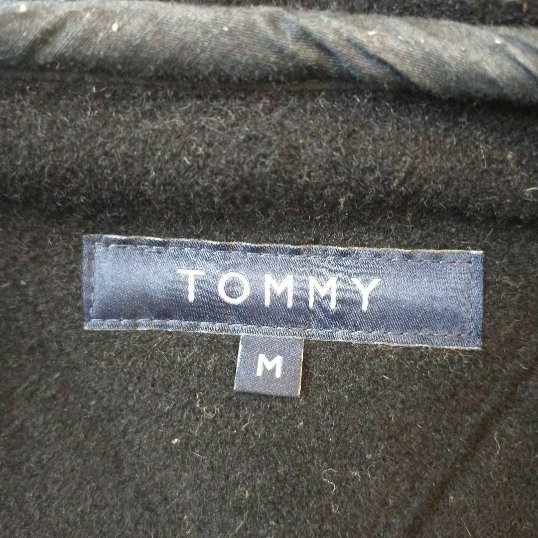 TOMMY(トミー)のTOMMY　トミー　ダッフルコート　ブラック　　M　メンズ　ウールコート　フード メンズのジャケット/アウター(ダッフルコート)の商品写真