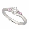 Star Jewelry スタージュエリー ダイヤモンド(0.220ct E-VVS1-Ex) ピンクダイヤモンド(0.07ct) リング PT950 プラチナ 日本サイズ約10号 #50 鑑定書【送料無料】指輪 【中古】21400502