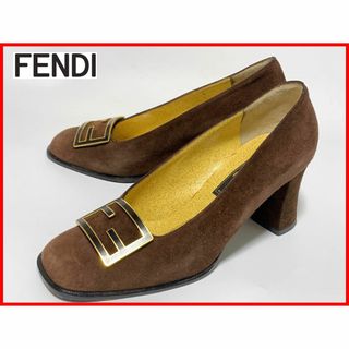 フェンディ(FENDI)のFENDI フェンディ 35.5≒22.5cm パンプス 茶 jtu(ハイヒール/パンプス)