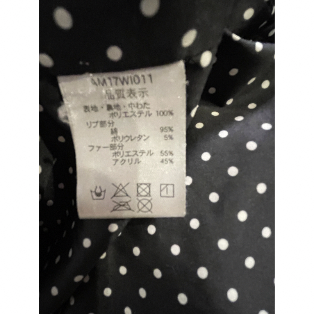 キッズ　綿ダウンコート　黒　150 キッズ/ベビー/マタニティのキッズ服女の子用(90cm~)(コート)の商品写真