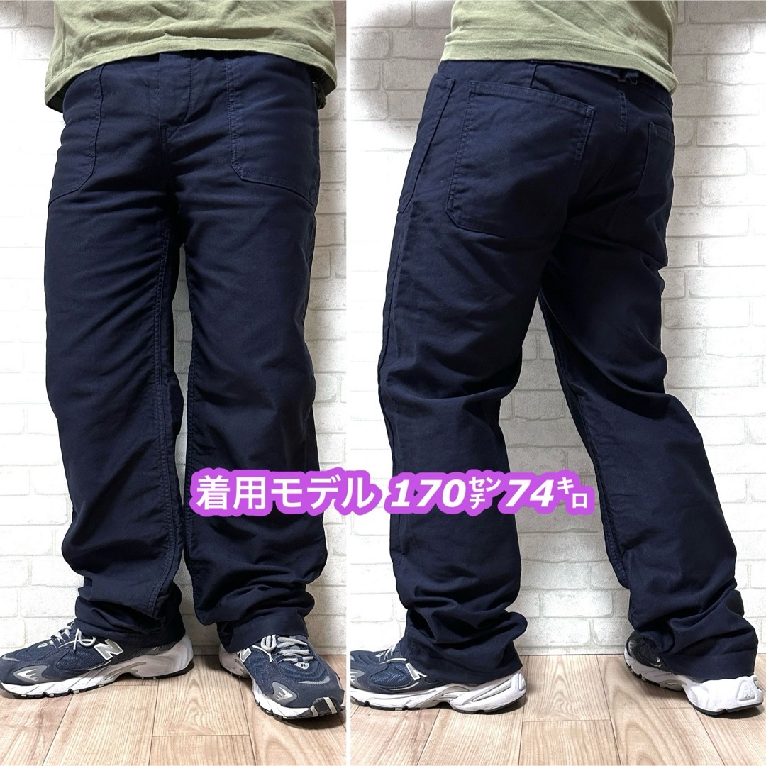 JOHNBULL(ジョンブル)のJOHNBULL ジョンブル ワイドワークパンツ シンチバック パッチポケット メンズのパンツ(ワークパンツ/カーゴパンツ)の商品写真