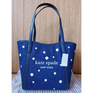 ケイトスペードニューヨーク(kate spade new york)のkate spade【新品】スライド デイジー エンブロイダード デニム トート(トートバッグ)