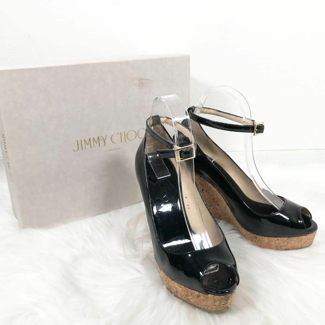 販売通販店 ジミーチュウ JIMMY CHOO エナメル パンプス オープントゥ