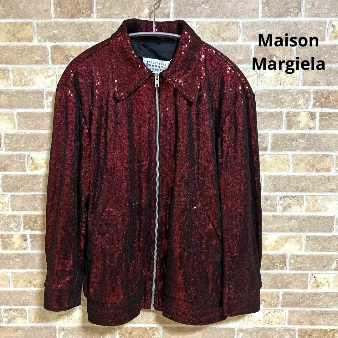 Maison Martin Margiela(マルタンマルジェラ)の【アーカイブ】Maison Margiela スパンコールジャケット　赤色 メンズのジャケット/アウター(ブルゾン)の商品写真