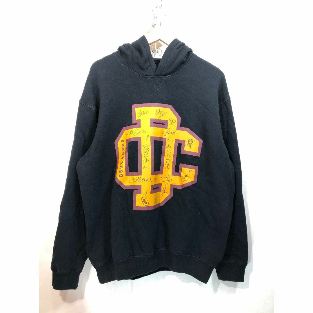 052181○ DSQUARED2 プリント パーカー M ブラック 052181○ DSQUARED2 プリント パーカー M ブラック