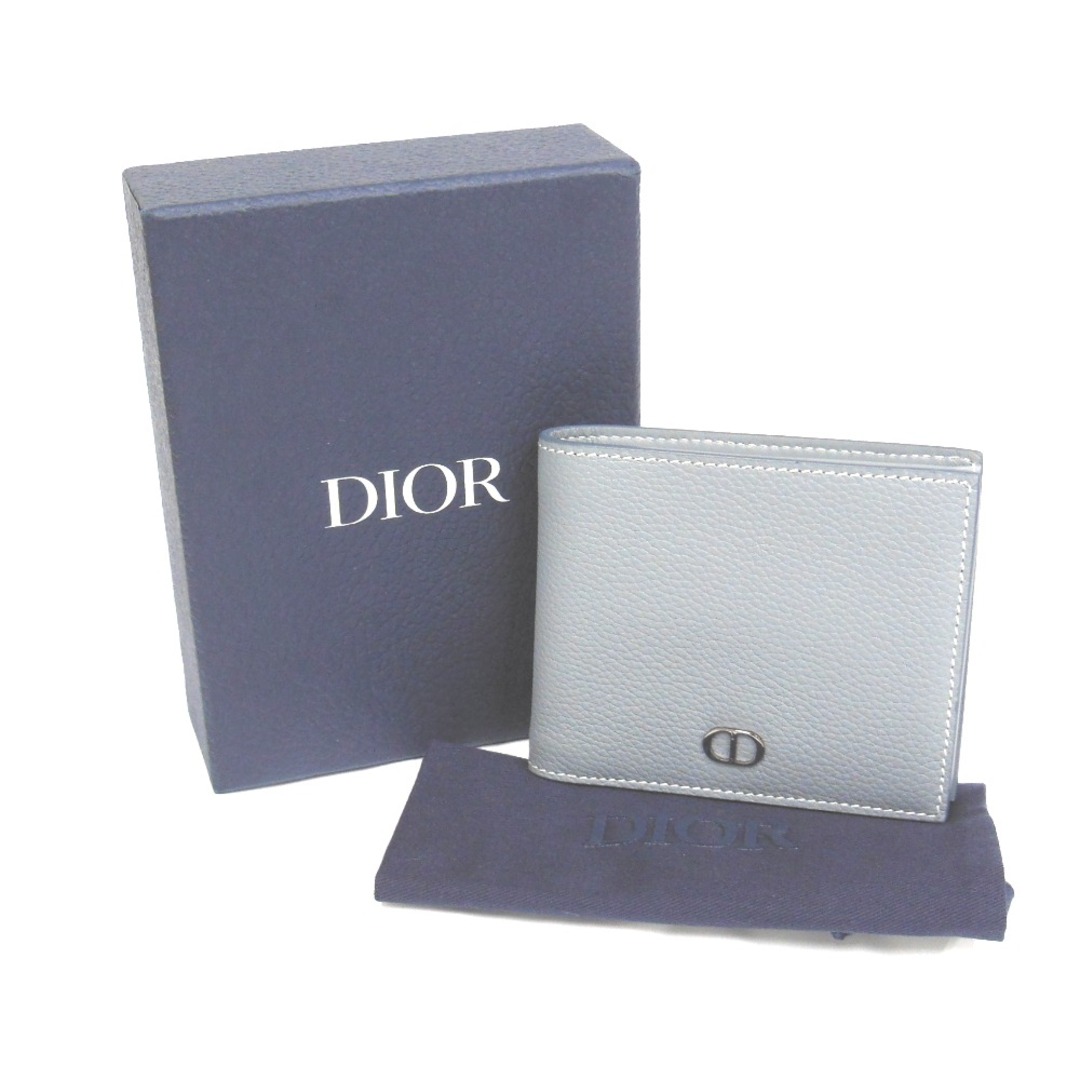 Dior(ディオール)のディオール 二つ折り財布 CD Icon 2ESBC027CDI カーフ グレー系 メンズ Dior NA32131 中古・美品 メンズのファッション小物(折り財布)の商品写真