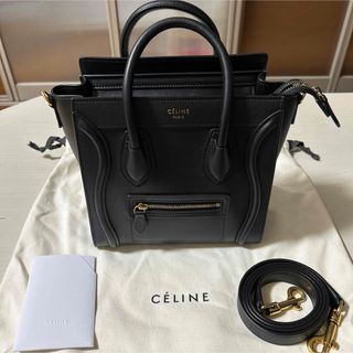 セリーヌ(celine)のCELINE セリーヌ ラゲージナノ ハンドバッグ ショルダーバッグ 黒(ハンドバッグ)