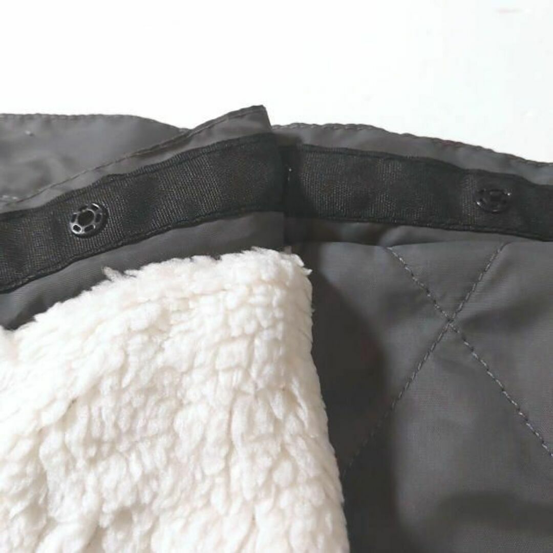 巻きスカート ロング 2way 防寒 撥水 LL-3L グレー 黒 裏ボア レディースのスカート(ロングスカート)の商品写真