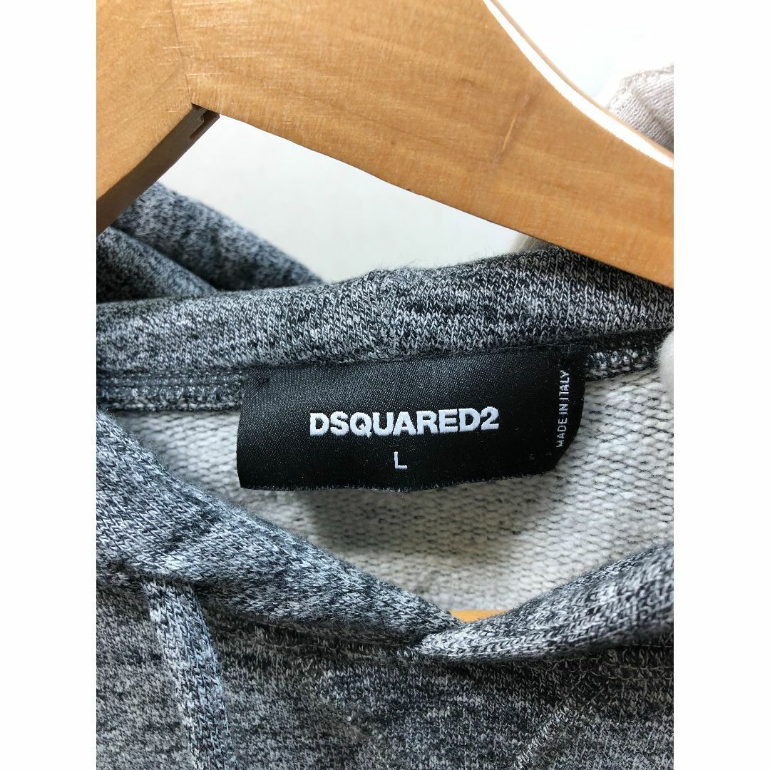 062181○ DSQUARED2 ダメージ加工 ICON パーカー L グレー 062181○ DSQUARED2 ダメージ加工 ICON パーカー L グレー