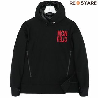 モンクレール(MONCLER)の美品 モンクレール グルノーブル 2021 ロゴワッペン サイドジップ フリース スウェットシャツ ダウン パーカー プルオーバー 46154(パーカー)