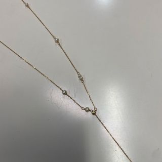 agete CLASSIC K10 パール 透かし ロングネックレス