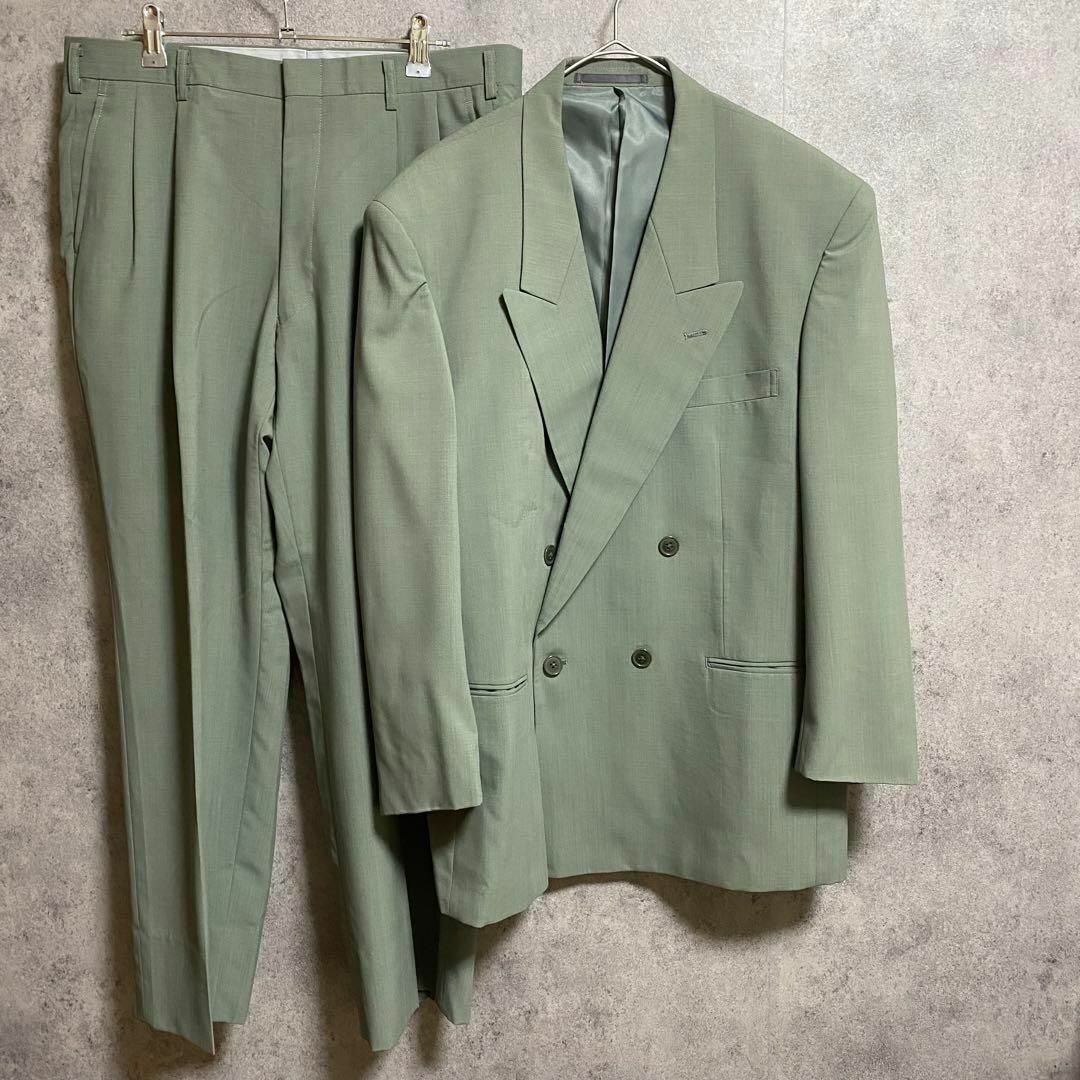 90S vintage セットアップ くすみカラー メンズM 古着 個性派-