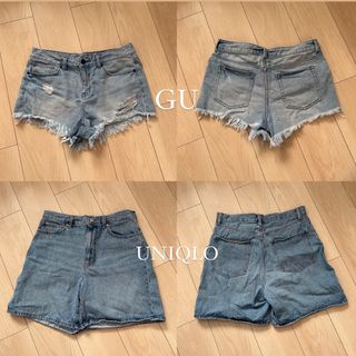 ユニクロ(UNIQLO)の((新品未使用品)) GU UNIQLO デニムショートパンツまとめ売り(ショートパンツ)