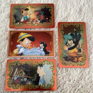 ディズニー(Disney)のディズニー ピノキオ カード ステッカー シール【新品未使用4点セット】(シール)