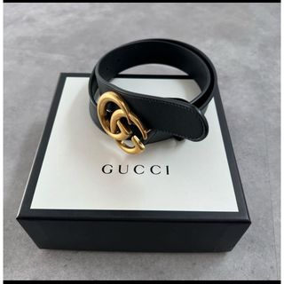 グッチ(Gucci)のGUCCIレザー ベルト（ダブルG バックル）(ベルト)