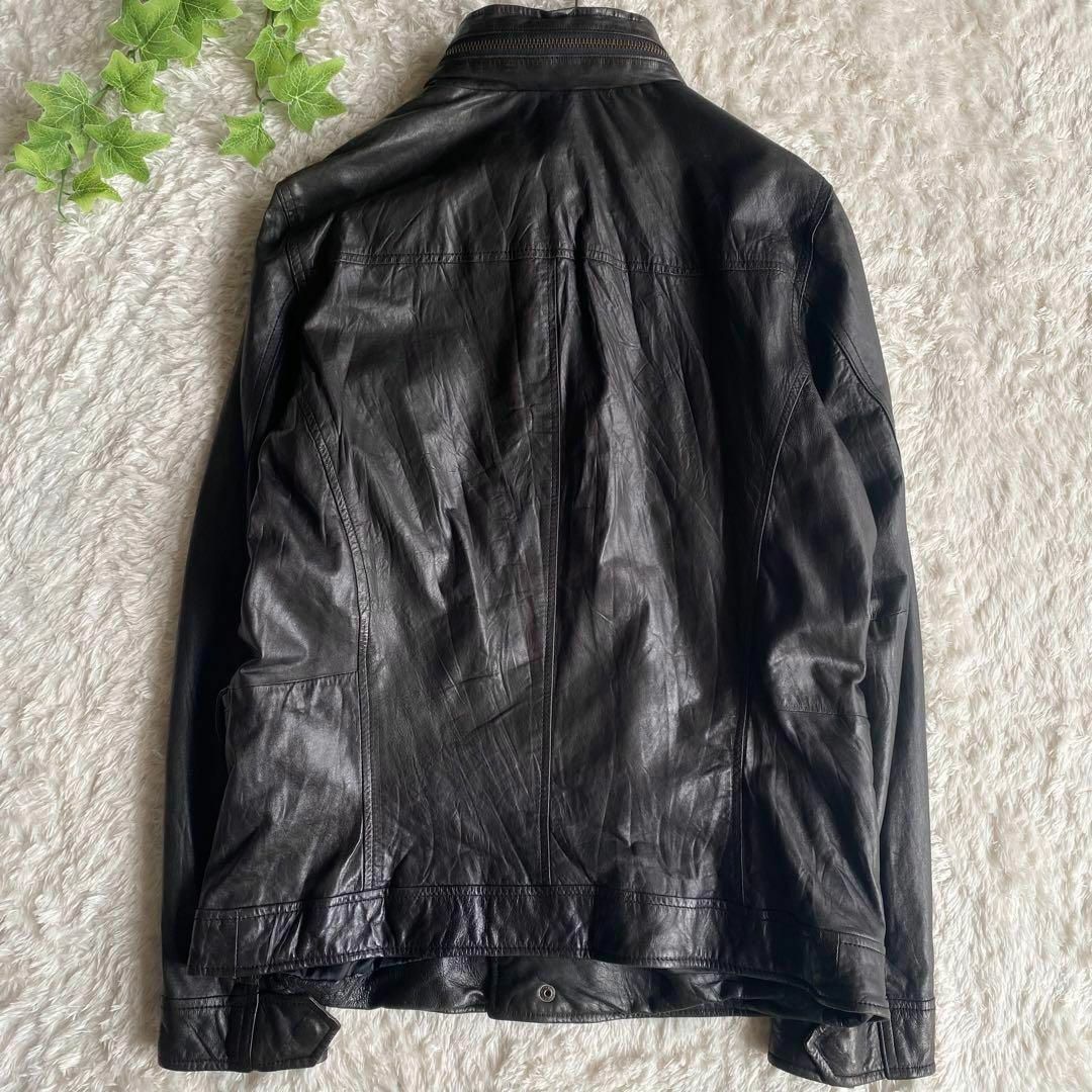 BACK NUMBER - ☆良品 バックナンバー レザージャケット 羊革 フード