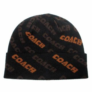 コーチ(COACH)の【新品】コーチ アパレル 帽子 COACH ウール テキスト ニット ビーニー ニット帽 CK711 アウトレット レディース メンズ(ニット帽/ビーニー)