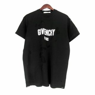 GIVENCHY デストロイ加工Ｔシャツ 黒 赤-