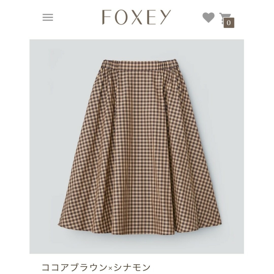 レディースFOXEY☆SKIRT “DIONE “チェック柄スカート38 Rene