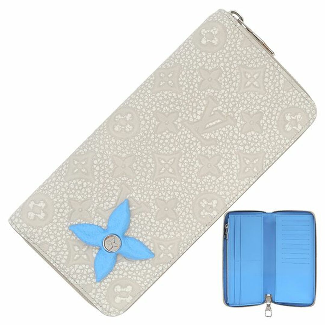 LOUIS VUITTON - ルイヴィトン ジッピーウォレット ヴェルティカル トリヨン レザー M81573 クライミング ヴァージル アブロー チョークホワイト シルバー金具 ラウンドファスナー 財布 ウォレット 新品 4216