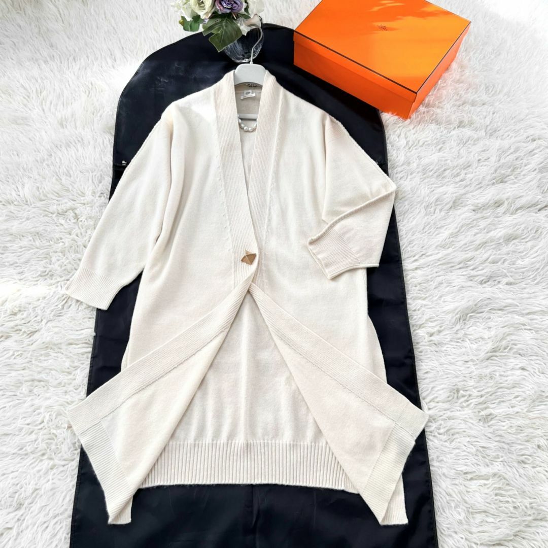 ☆HERMES☆美品☆カシミヤ100%☆メドール☆ロングカーディガン ☆HERMES☆美品☆カシミヤ100%☆メドール☆ロングカーディガン