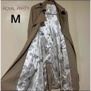 ロイヤルパーティー(ROYAL PARTY)のレディース　コート　ベージュ　サイズ２　M   9号　トレンチ　ベルトあり(トレンチコート)