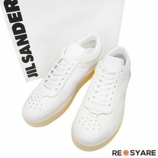 ジルサンダー(Jil Sander)の新品同様 JIL SANDER ジルサンダー レザー レースアップ プラットフォーム ローカット スニーカー シューズ 箱付き 46144(スニーカー)