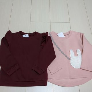 新品　女の子　うさぎ　フリル　長袖　トップス　トレーナー　冬　90(その他)