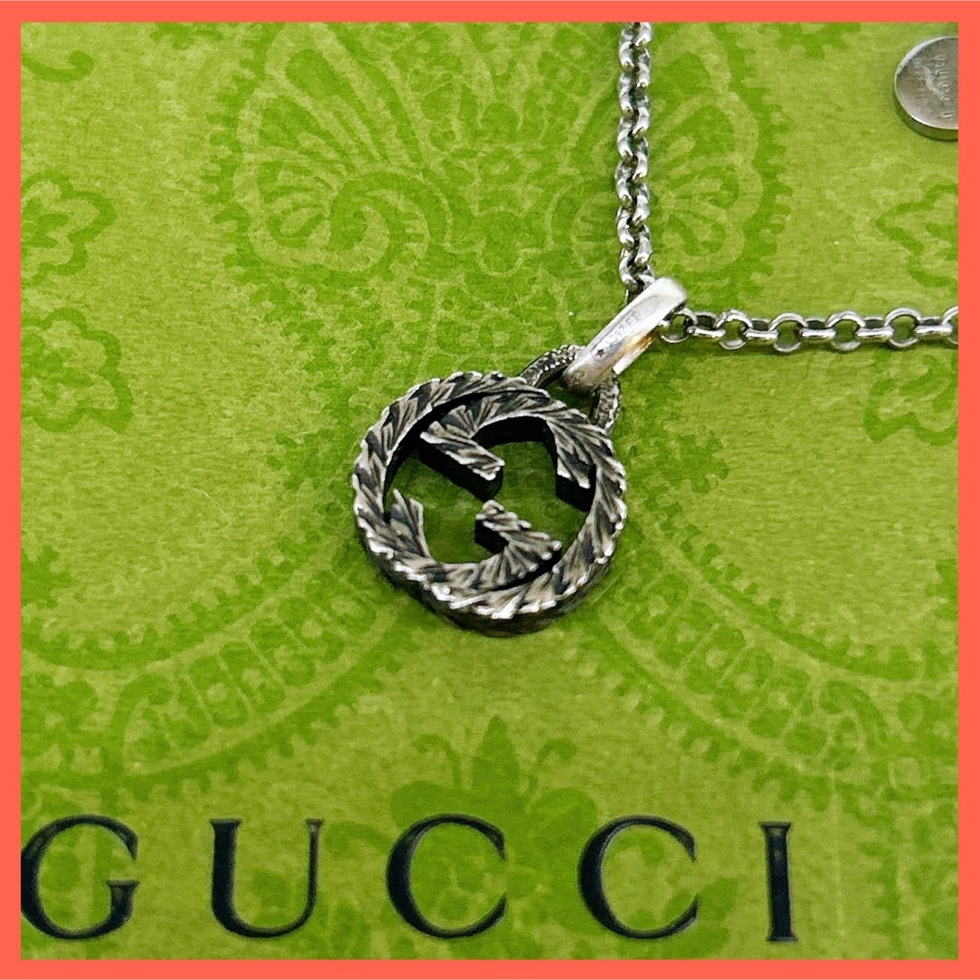 Gucci(グッチ)のグッチ ネックレス インターロッキングG アラベスク シルバー925 GUCCI レディースのアクセサリー(ネックレス)の商品写真