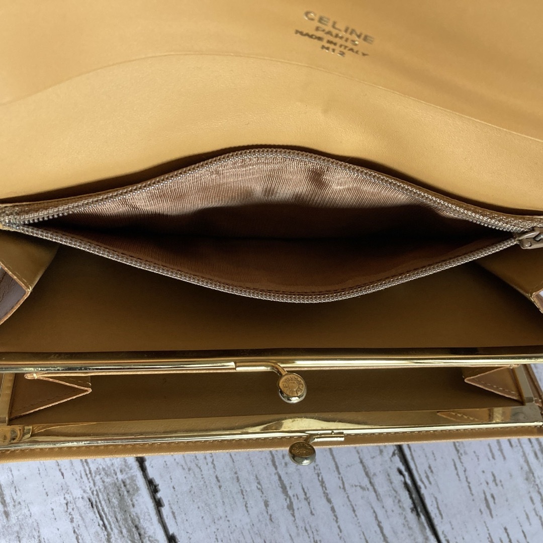 celine(セリーヌ)のセリーヌ　長財布　レディース　レトロ　ロゴ　ブラウン　PVC レザー レディースのファッション小物(財布)の商品写真