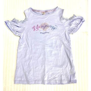 メゾピアノジュニア(mezzo piano junior)の(ミニオンドーム様専用)150㎝　メゾピアノ　シャツ   紫　230830130(Tシャツ/カットソー)