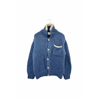 90‘s FOSSIL blue cardigan カーディガン ニット ブルー カウチンニット サイズL ヴィンテージ 8(カーディガン)