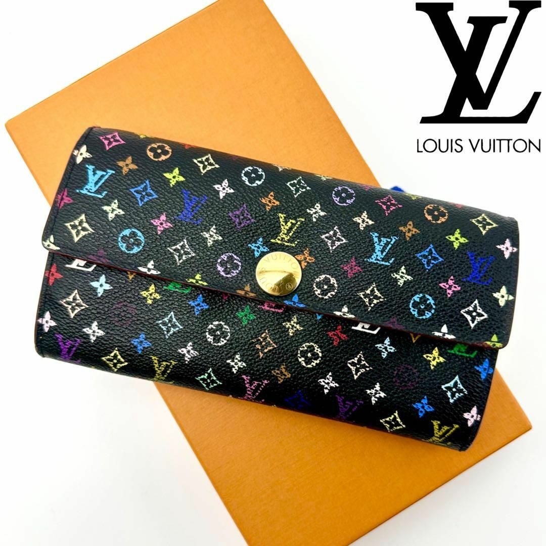 LOUIS VUITTON(ルイヴィトン)のヴィトン モノグラム マルチカラー 黒 ポルトフォイユサラ ビトン ビィトン レディースのファッション小物(財布)の商品写真