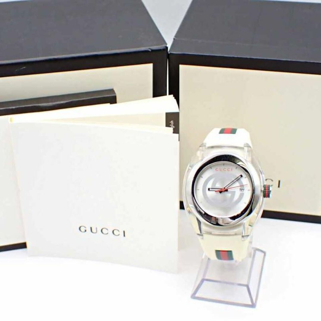 Gucci(グッチ)の稼働品☆GUCCI グッチ シンク 137.1 QZ 白文字盤 メンズ腕時計 メンズの時計(腕時計(アナログ))の商品写真