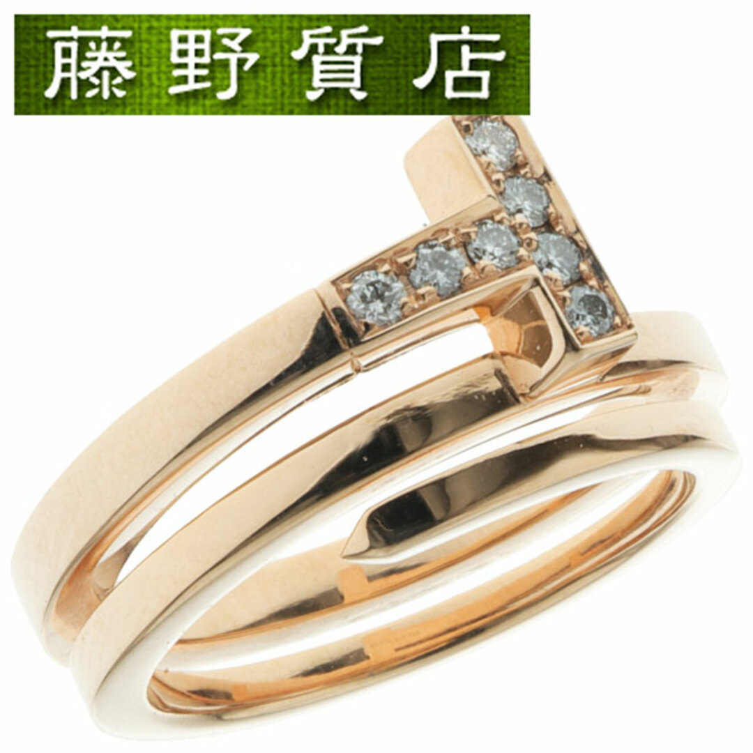 Tiffany & Co.(ティファニー)の(新品仕上げ済）ティファニー TIFFANY Tスクエア ラップ ダイヤ リング 指輪 K18 PG × ダイヤモンド 約13号 8693 レディースのアクセサリー(リング(指輪))の商品写真