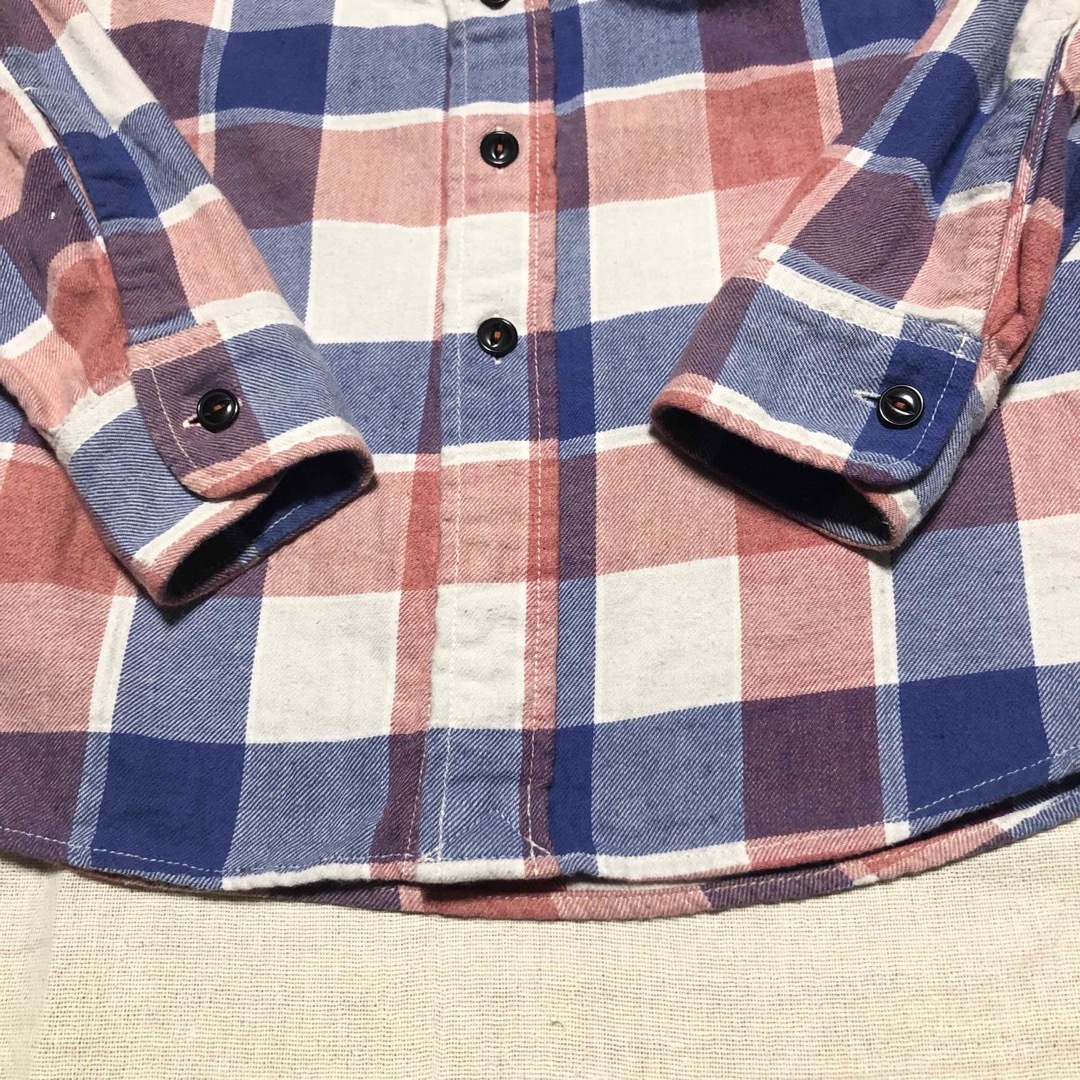 KATO`(カトー)の【早い者勝ち】KATO'カトー レプリカフランネルシャツ XS 赤青白 チェック メンズのトップス(シャツ)の商品写真
