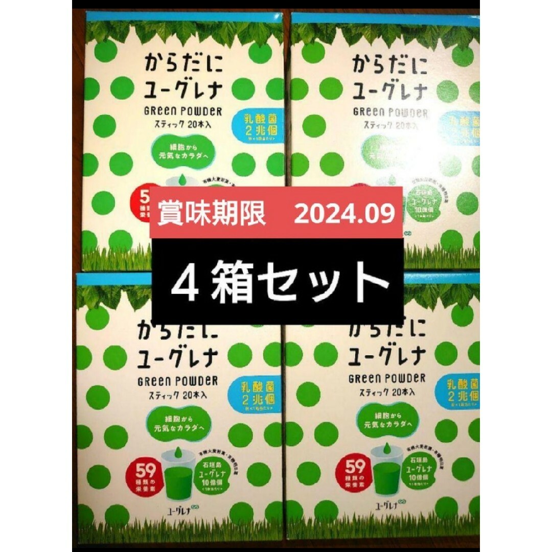 EUGLENA(ユーグレナ)のからだにユーグレナ　乳酸菌　２０包入り　４箱計８０包セット 食品/飲料/酒の健康食品(青汁/ケール加工食品)の商品写真