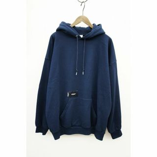 ダブルタップス(W)taps)の美品22AW WTAPSダブルタップス スウェット パーカー 紺318N▲(パーカー)