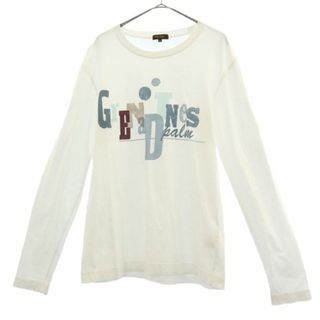 ポールスミス(Paul Smith)のポールスミス プリント 長袖 Tシャツ M ホワイト Paul Smith メンズ 古着 【231218】 メール便可(Tシャツ/カットソー(七分/長袖))