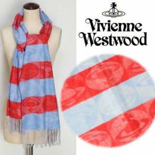 ヴィヴィアンウエストウッド(Vivienne Westwood)の新品【ヴィヴィアンウエストウッド】カシミヤ100％ オーブ総柄 大判マフラー(マフラー/ショール)