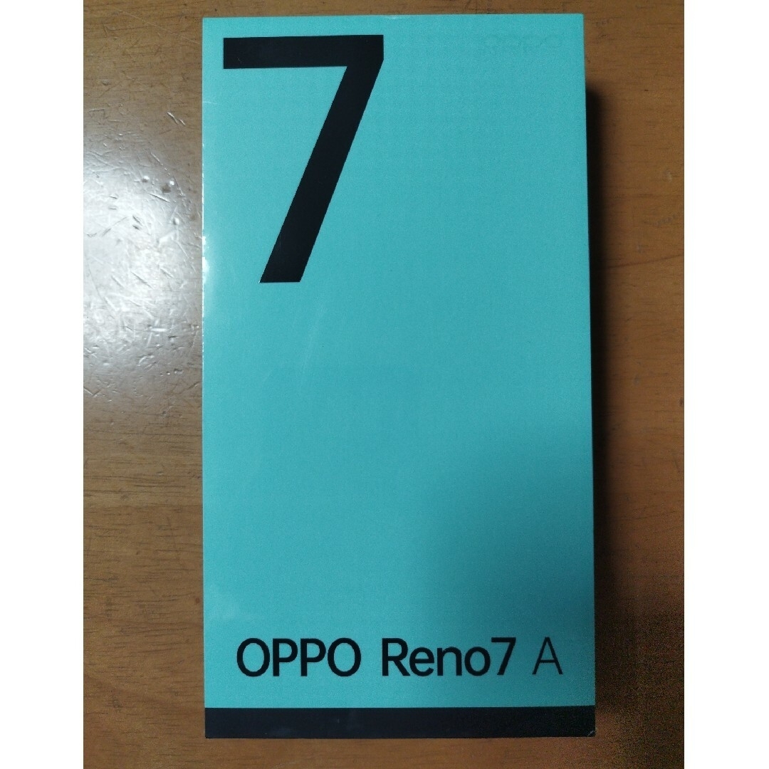 OPPO(オッポ)のOPPO Reno7A 新品未開封　ガラスフィルムサービス　SIMフリー スマホ/家電/カメラのスマートフォン/携帯電話(スマートフォン本体)の商品写真