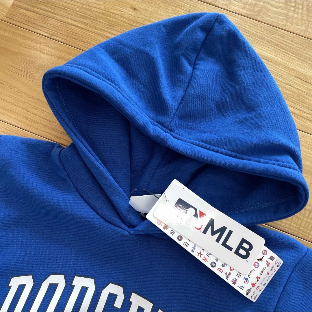 MLB(メジャーリーグベースボール)の希少！【140】MLB公式 ドジャース　裏起毛　長袖パーカー●大谷翔平　男の子 キッズ/ベビー/マタニティのキッズ服男の子用(90cm~)(ジャケット/上着)の商品写真