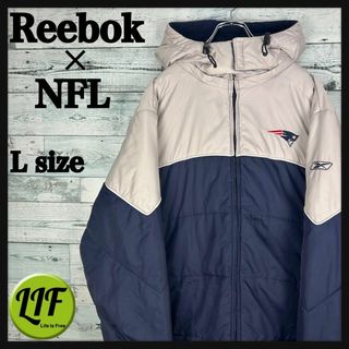 リーボック(Reebok)のリーボック×NFL 刺繍 ペイトリオッツ インナーボア 中綿マウンテンジャケット(マウンテンパーカー)